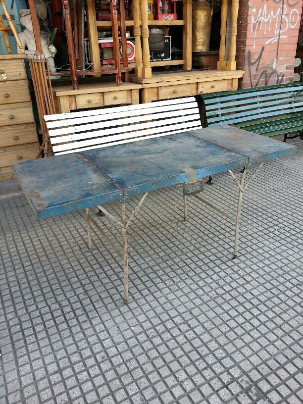Mesa chapa plegable