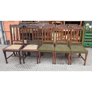 10 sillas roble 48 x 43 y 48 x 1,08 alto segundo abajo mesa