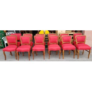 12 sillas rojo