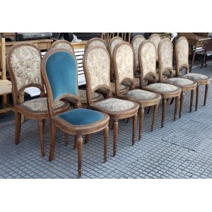 12 sillas roble altillo
