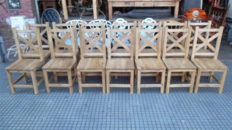 18 sillas rustica
