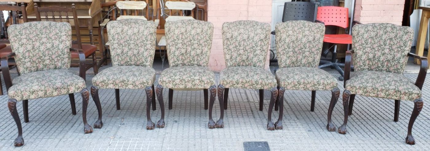 4 sillas chippendale y dos sillones