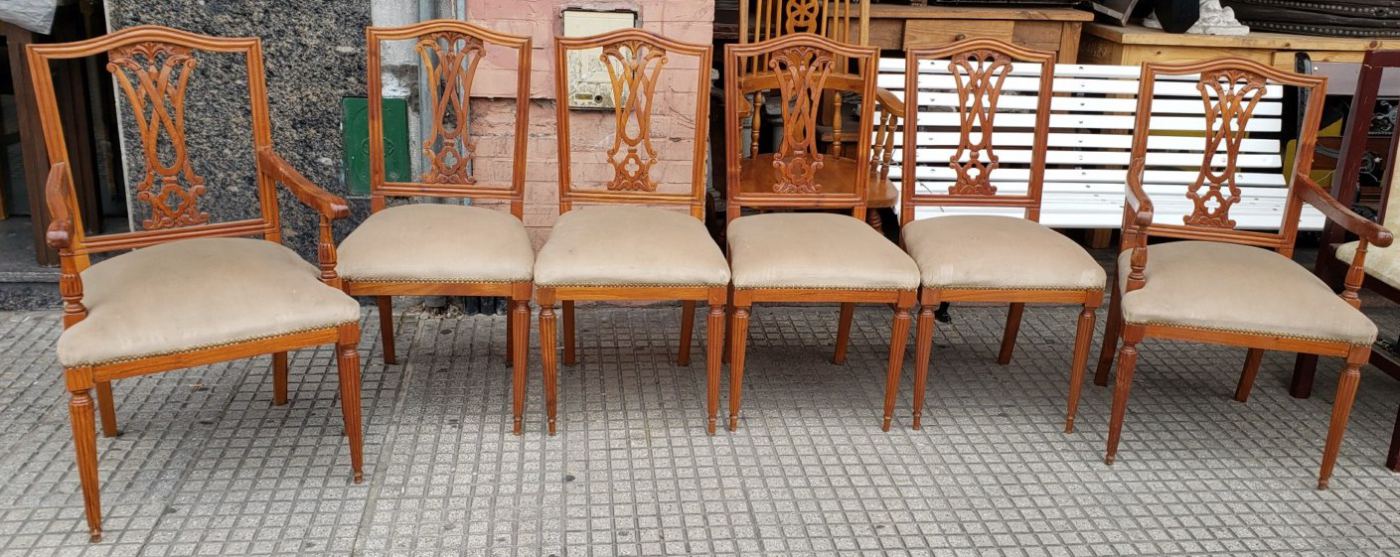 4 sillas con 2 sillones