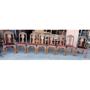 6 sillas chippendale con 2 sillones