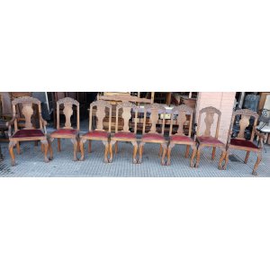 6 sillas y 2 sillones 0,52 x 45 y 53 x 1,08