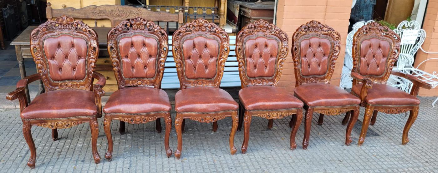 4 sillas con 2 sillones