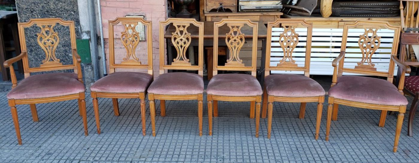 4 sillas con 2 sillones