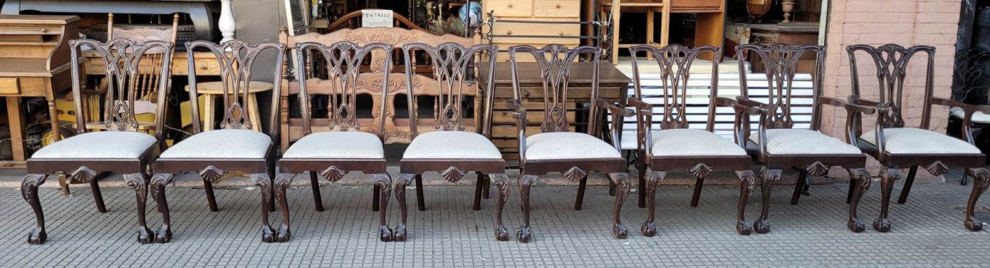 4 sillas con 2 sillones