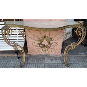dressoir bronce con marmol