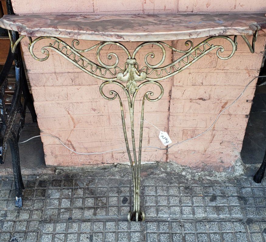 dressoir hierro con marmol