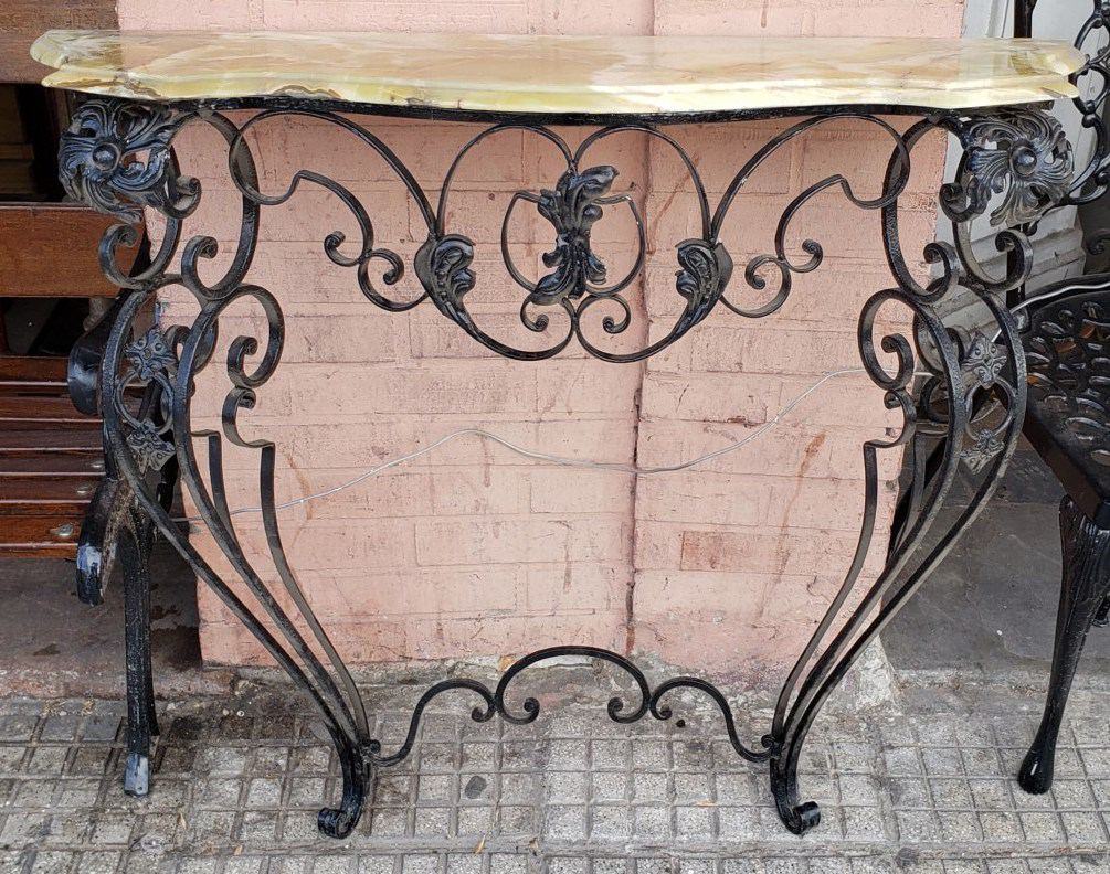 dressoir hierro con marmol