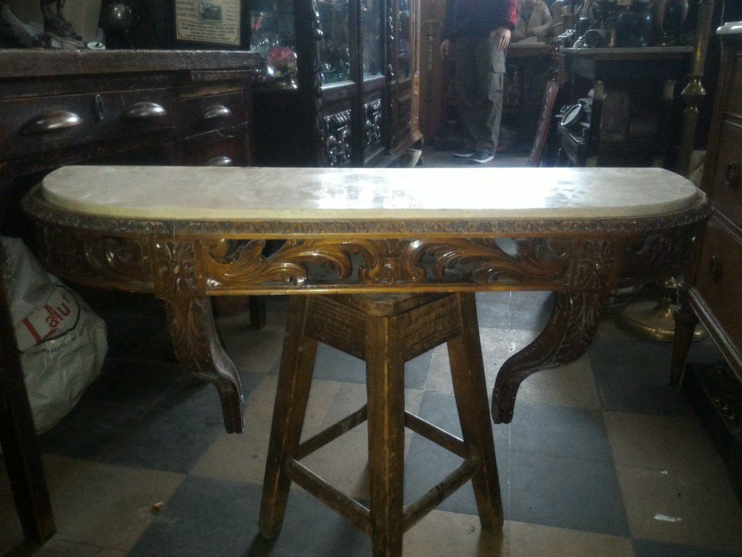 Dressoir madera y marmol