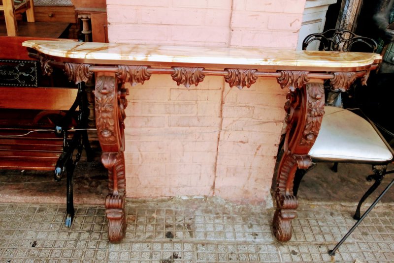 Dressoir madera y marmol