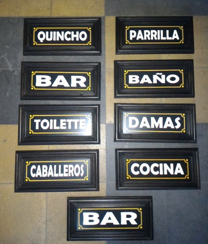 Carteles de madera