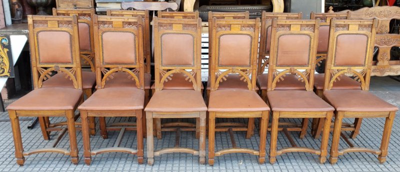 12 sillas roble