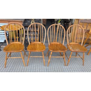4 sillas windsor madera