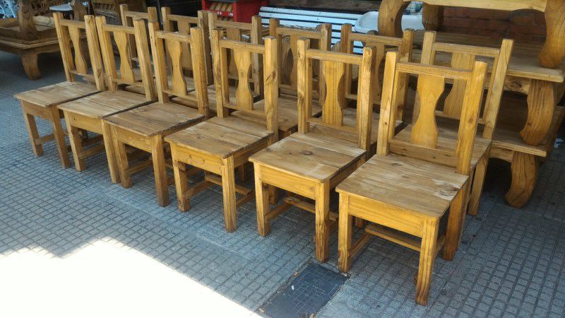 12 sillas rustica