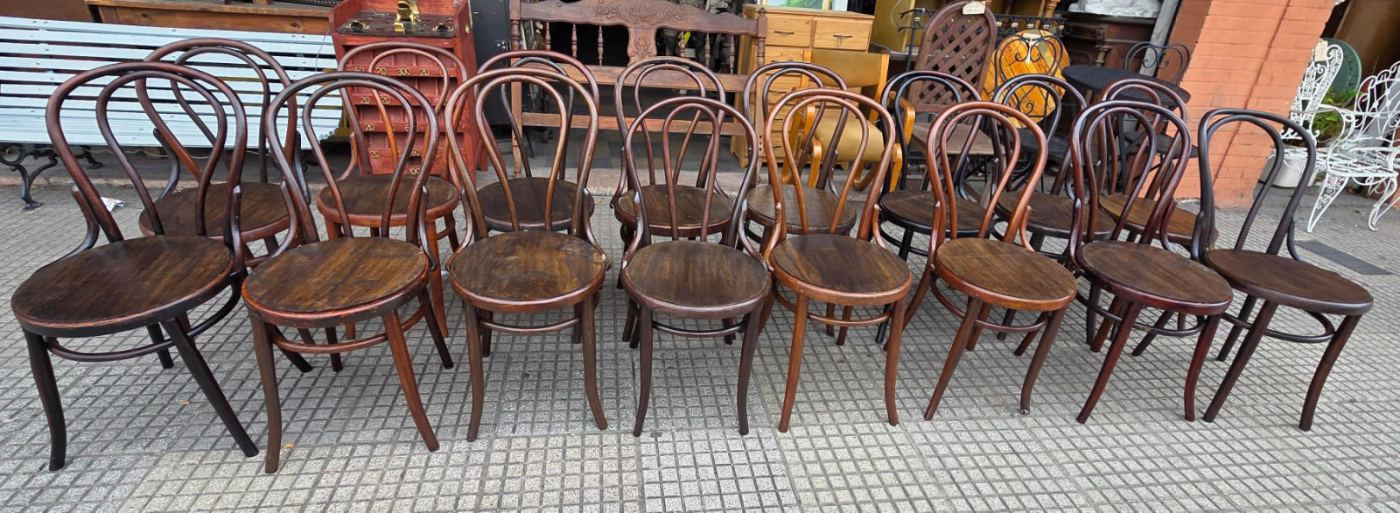 16 sillas thonet asiento madera