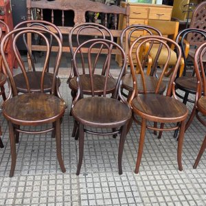 16 sillas thonet asiento madera