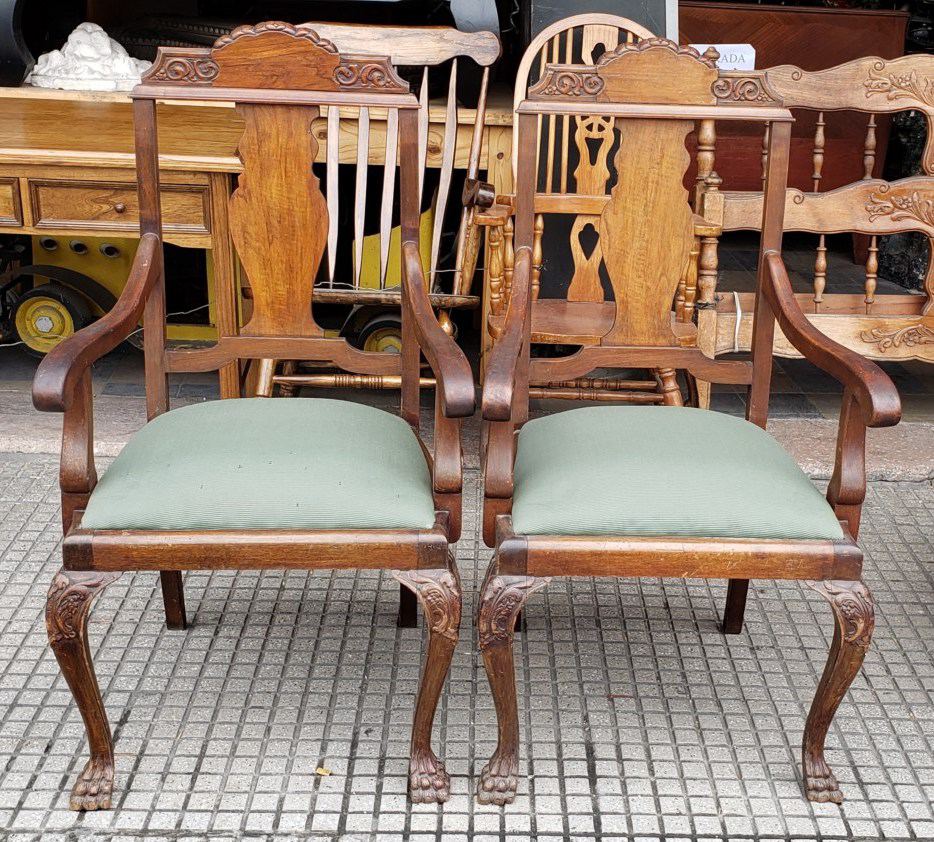 2 chippendale juego 6 sillas