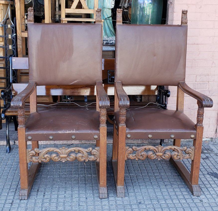 2 sillon marron alto