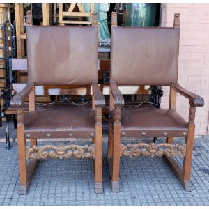 2 sillon marron alto