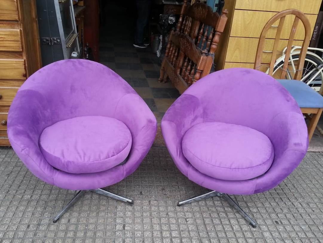 2 sillon tapizado nuevo violeta