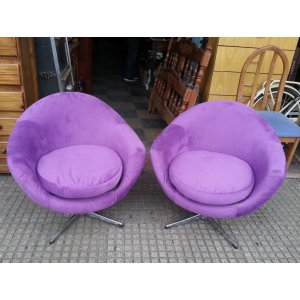 2 sillon tapizado nuevo violeta
