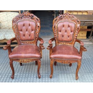 2 sillones 65 x 45 y 50 x 1,05 juego con 4 sillas