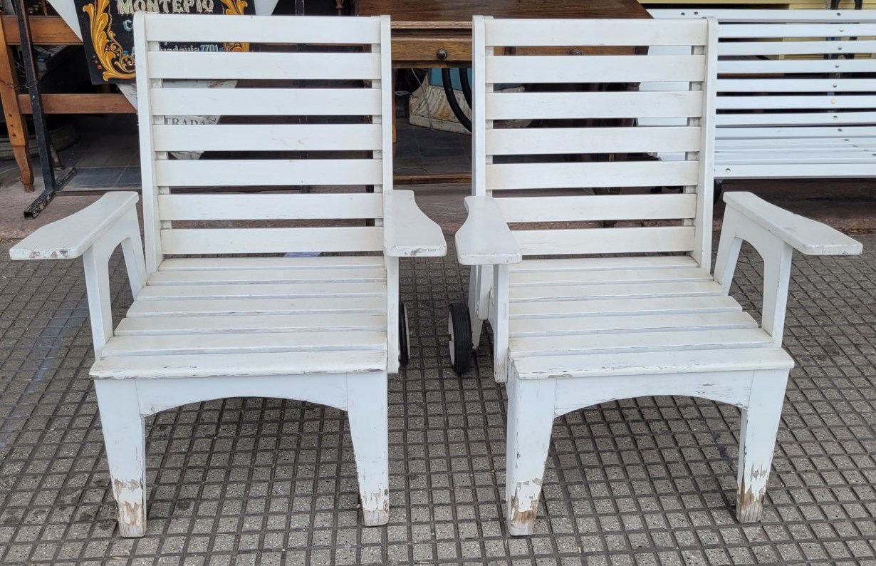 2 sillones jardin madera