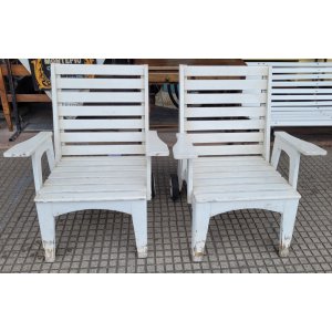 2 sillones jardin madera