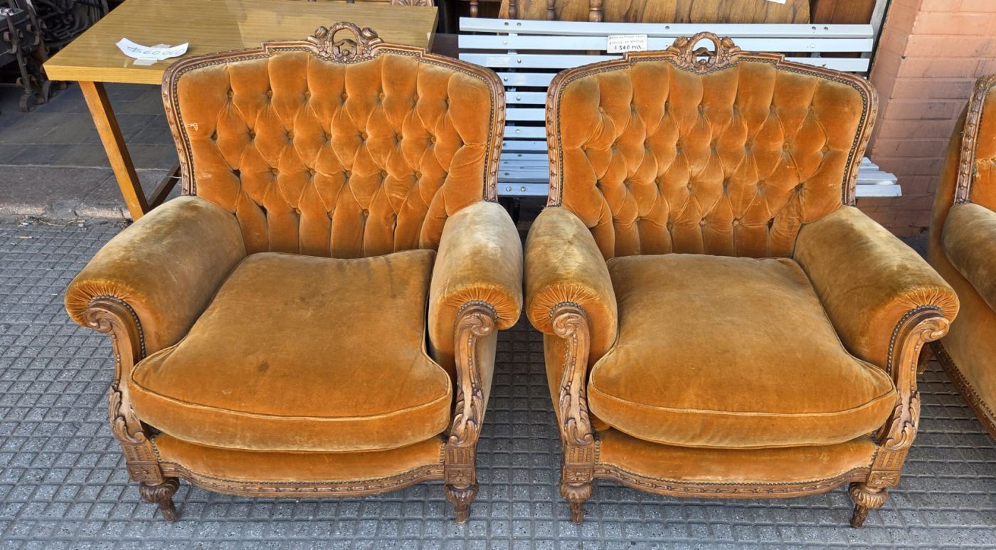 2 sillones juego naranja