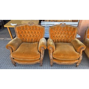2 sillones juego naranja