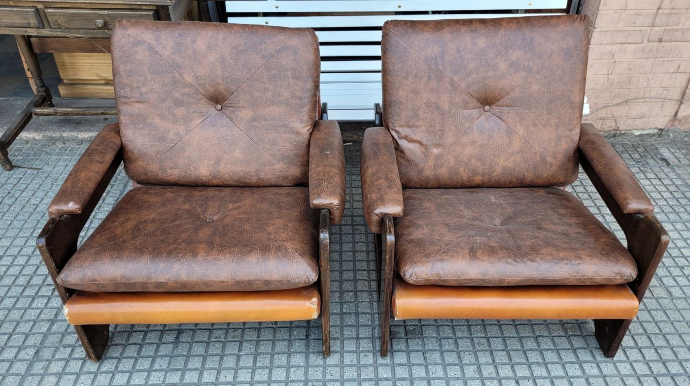 2 sillones marron