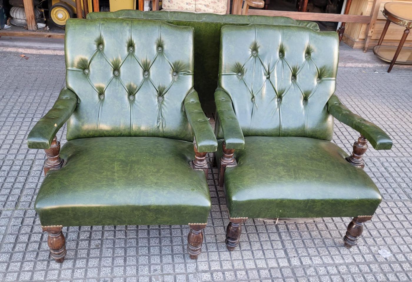 2 sillones morris con el de 3 cuerpos