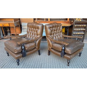 2 sillones morris marron