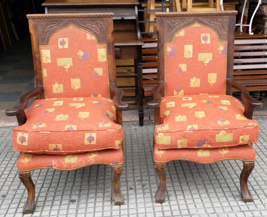 2 sillones naranja