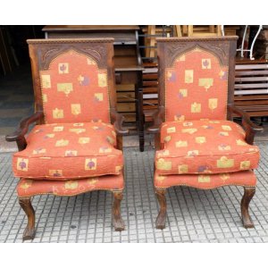 2 sillones naranja
