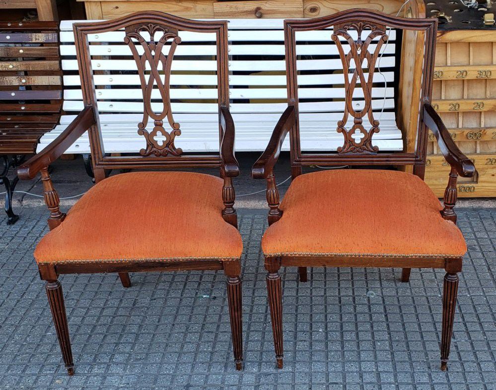 2 sillones naranja