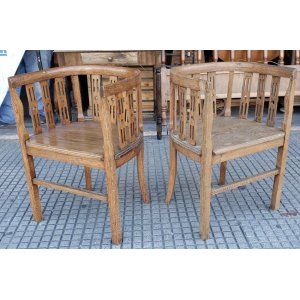 2 sillones roble