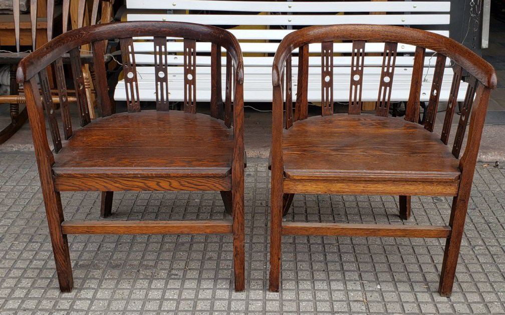 2 sillones roble