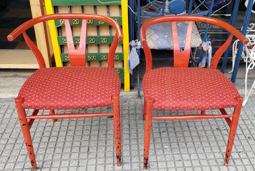 2 sillones rojo