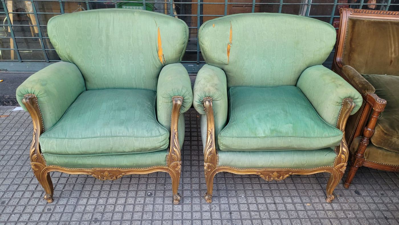 2 sillones verde