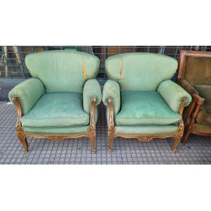 2 sillones verde