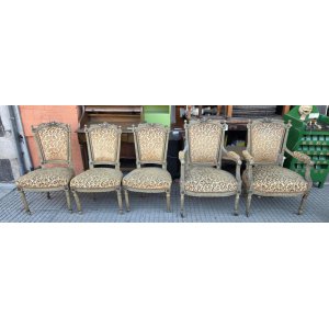 2 sillones y 3 sillas