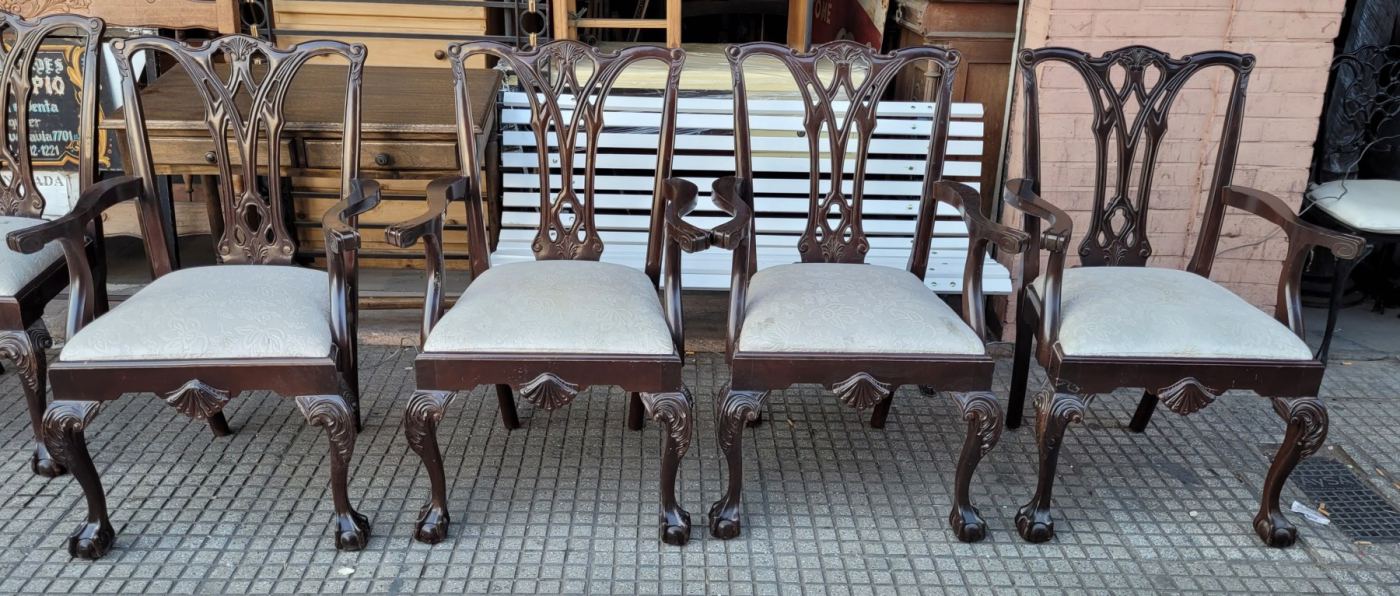 4 sillones chippendale
