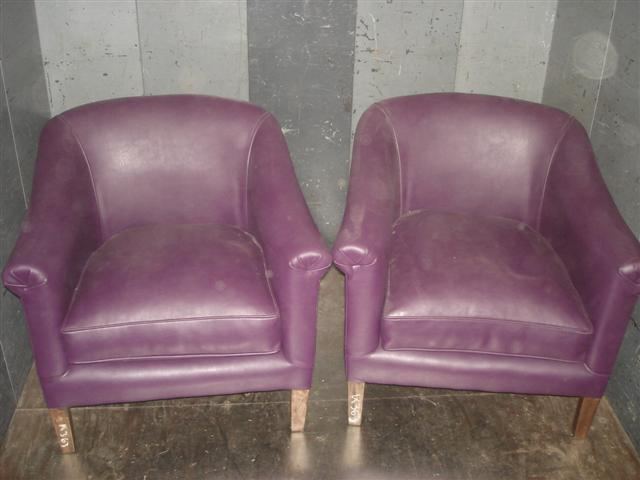 2 sillones herradura tapizado