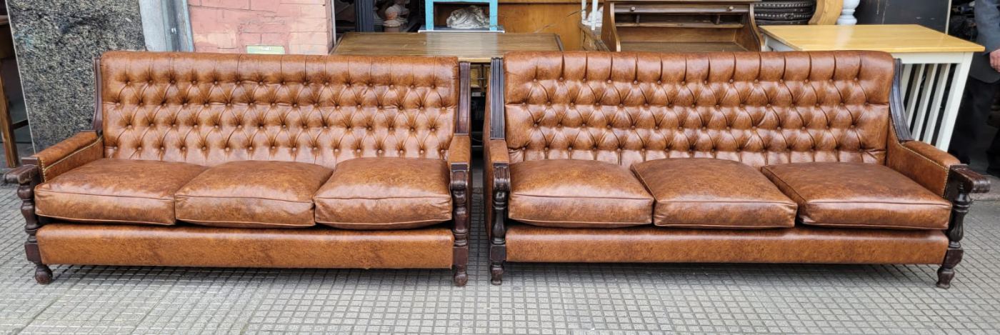2 sofa marron