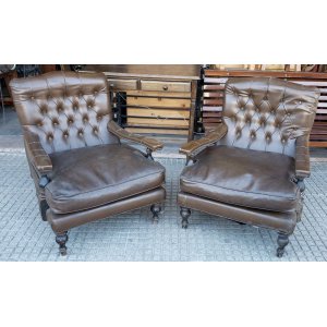 2 sillones morris marron
