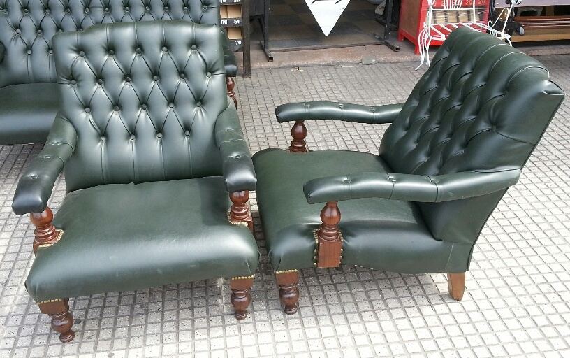 2 sillones morris verde